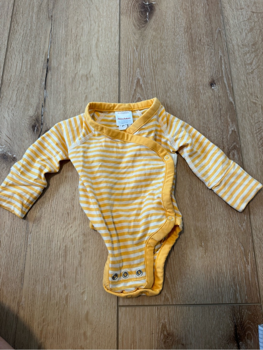 Hanna Andersson Baby Layette Bodysuit in HannaSoft™ size 0-3 month yellow